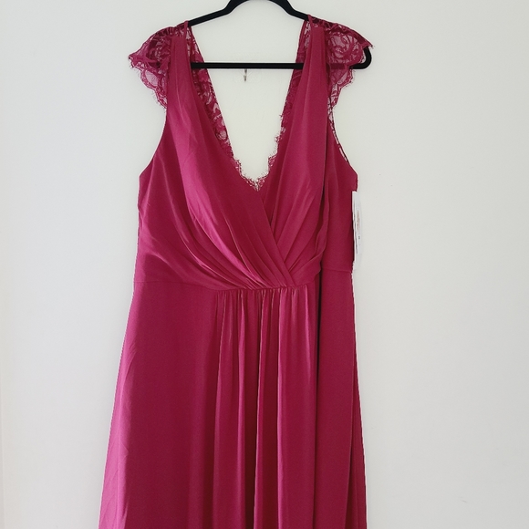 NWT HAYLEY PAIGE occasions burgundy maxi dress - Picture 4 of 14